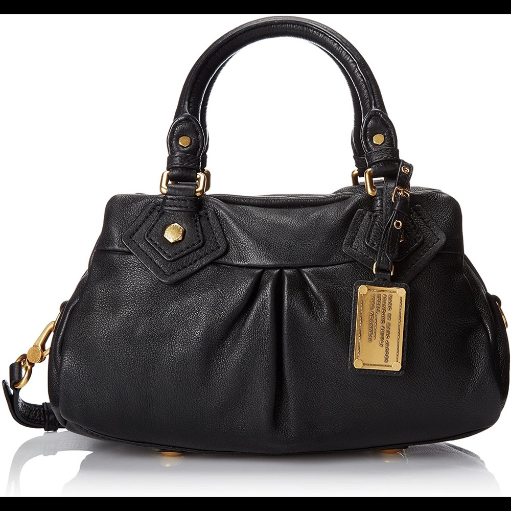 Marc by Marc Jacobs Classic Q Baby Groovee Womens Black Satchel Bag